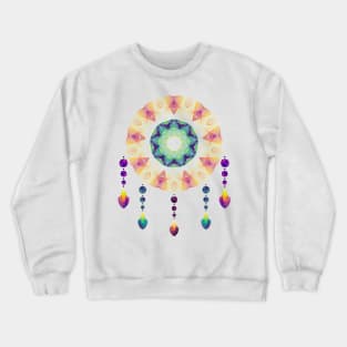 Dream Data Catcher 1 Tier | Atom Kaleidoscope White Crewneck Sweatshirt